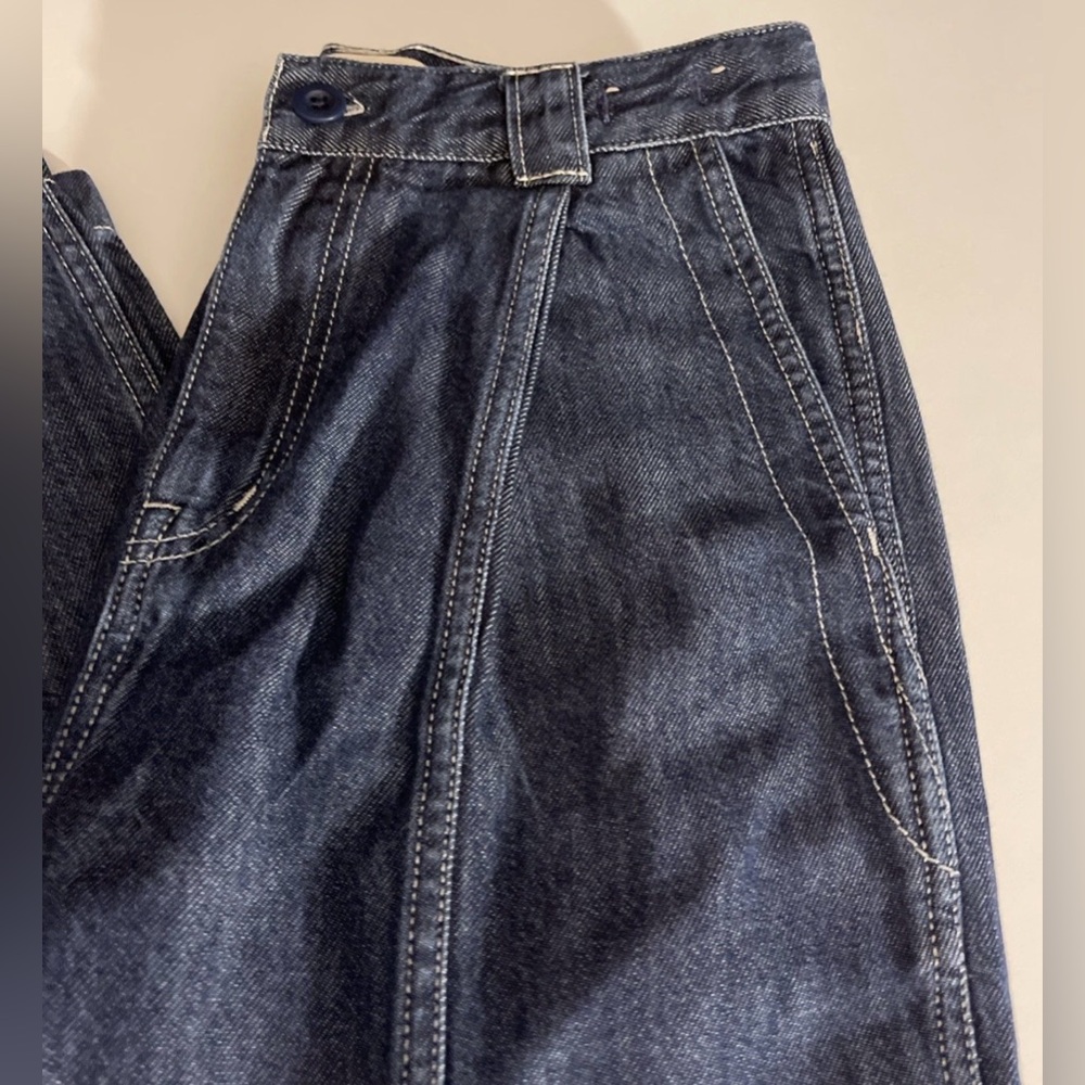 Madewell Trouser Women's Jeans High Rise Wide-Leg Dark Wash Lightweight Size 25